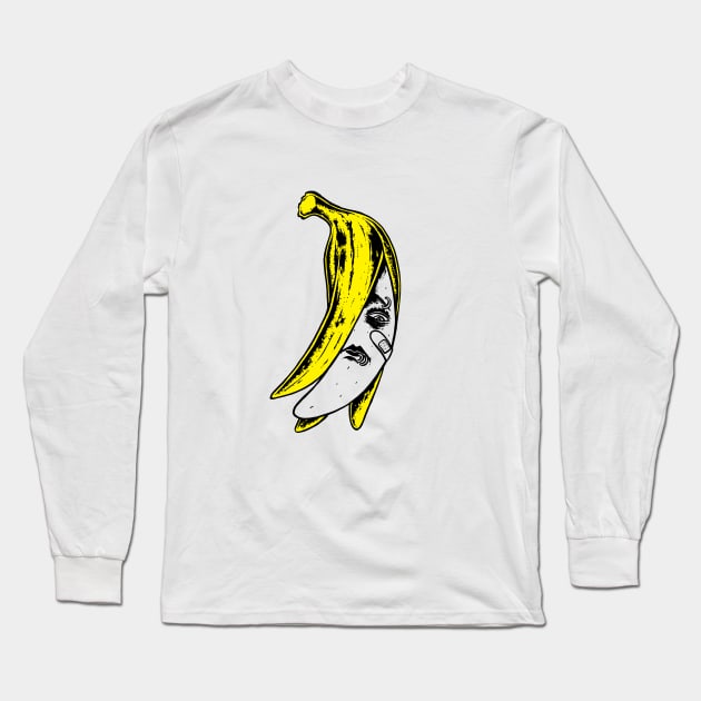 Emo Banana (No text) Long Sleeve T-Shirt by popcornpunk